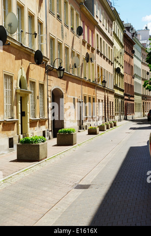Tenements on Kozia (goat) street in the old town, Warsaw, Poland. Stock Photo
