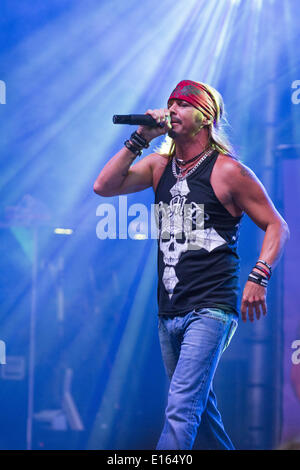 Madison, Wisconsin, USA. 23rd May, 2014. Vocalist BRET MICHAELS performs with his band at Brat Fest in Madison, Wisconsin Credit:  Daniel DeSlover/ZUMAPRESS.com/Alamy Live News Stock Photo