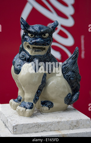 Shisa lion dog talisman on Zamami Island, Kerama Islands, Okinawa, Japan Stock Photo