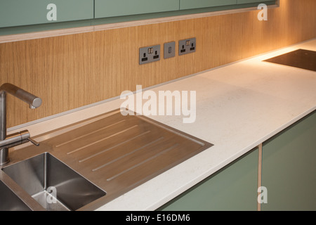 Kitchen in modern home, London, UK Stock Photo