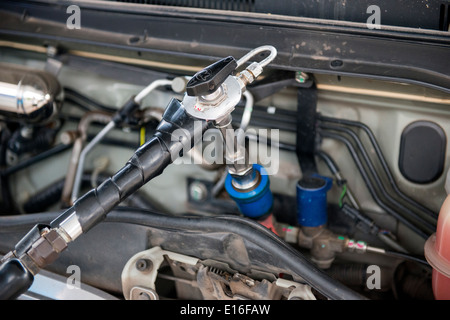 CNG gas station in Thailand Stock Photo