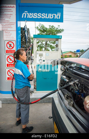 CNG gas station in Thailand Stock Photo