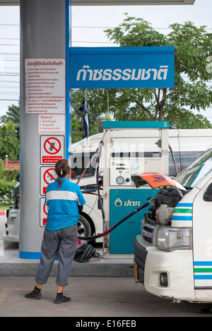 CNG gas station in Thailand Stock Photo