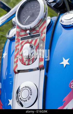 Abstract Art on a Harley Davidson Motor Bike Stock Photo