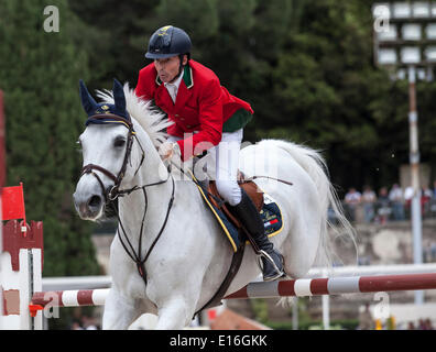 Rome, Italy. 24th May, 2014. Furusiyya FEI Nations Cup Show jumping competition at Piazza di Siena. Filippo Moyersoen of Italy riding Loro Piano Canada, Piazza di Siena, Rome, Italy. 5/23/14 Credit:  Stephen Bisgrove/Alamy Live News Stock Photo