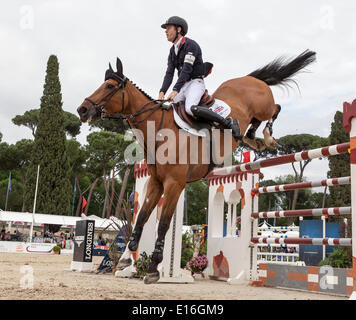Rome, Italy. 24th May, 2014. Furusiyya FEI Nations Cup Show jumping competition at Piazza di Siena. Scott Brash from UK riding Hello Sailor., Piazza di Siena, Rome, Italy. 5/23/14 Credit:  Stephen Bisgrove/Alamy Live News Stock Photo