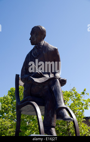 Statue of Cardiff born song writer and actor Ivor Novello, Cardiff Bay,  Wales, UK. Stock Photo