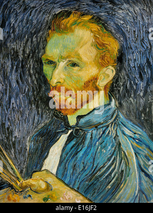 Self-portrait by Vincent Van Gogh, 1889 Stock Photo