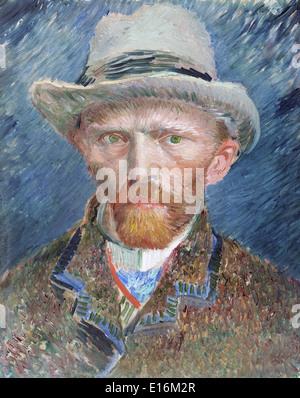Self-portrait by Vincent Van Gogh, 1887 Stock Photo