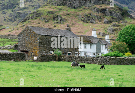 Fell Foot Farm, Little Langdale, Lake District, Cumbria, England, UK Stock Photo