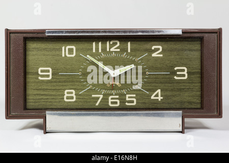 Vintage clock isolated on white background Stock Photo