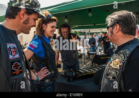 Turin, Italy. 24th May, 2014. Italy Piedmont Turin Mirafiori Motor Village Saturday 24th and Sunday 25th May 2014, for the first time in their history, the legendary Jeep ® and Harley-Davidson brand, have teamed up in a big event with beneficial intent (in favor dell'IRCC, the Institute of Cancer Research Candiolo ). In the spaces of the Mirafiori Motor Village, are being two days of fun and full of many initiatives: Credit:  Realy Easy Star/Alamy Live News Stock Photo