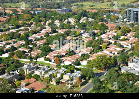 Aerial view of Sandton from Hyundai helium balloon, Sandton, Johannesburg, Gauteng Province, Republic of South Africa Stock Photo