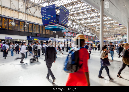 The Main Concourse At Waterloo Station, London, England Stock Photo