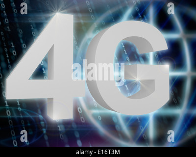 Concept for a global 4g network Stock Photo