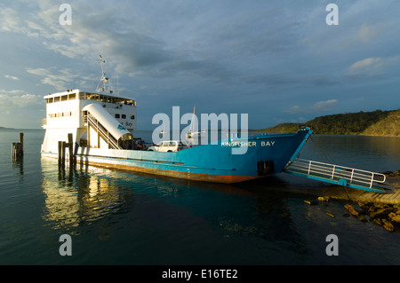 Car ferry, Kingfisher Bay, Fraser Island, Queensland, QLD, Australia Stock Photo