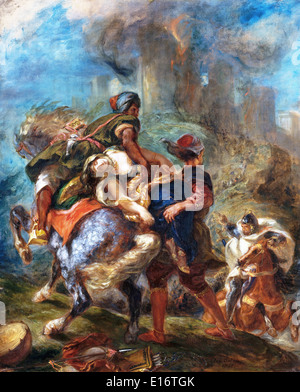 The Abduction of Rebecca by Eugene Delacroix, 1846 Stock Photo