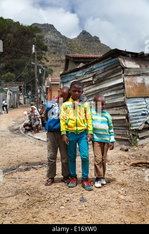 Children in Imizamo Yethu Township (Mandela Park), Cape Town, South Africa Stock Photo