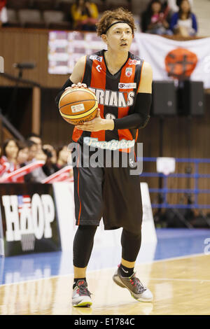 Takuya Kawamura (Trians), May 21, 2014 - Basketball :  National Basketball League 'NBL' FINALS 2013-2014 GAME 1 match between Wakayama Trians 61-69 Toshiba Brave Thunders  at Kawasaki Todoroki Arena, Kanagawa, Japan.  (Photo by AFLO SPORT) [1195] Stock Photo