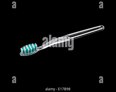 Toothbrush isolated on black background Stock Photo