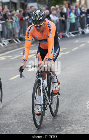 Nottingham, UK. 25th May, 2014. Matt Cronshaw in action during the Mens Elite Race of The 2014 Milk Race. Credit:  Action Plus Sports/Alamy Live News Stock Photo