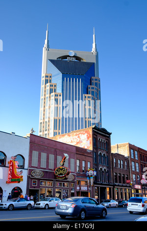 South Broadway Street in Nashville, Tennessee Stock Photo