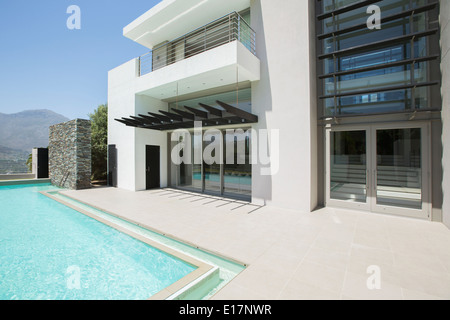 Modern house and swimming pool Stock Photo