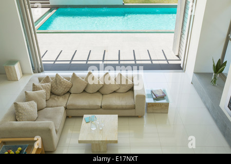 Sunny modern living room Stock Photo