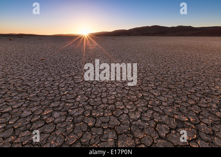 Cracked mud.Sossusvlei.Namibia Stock Photo