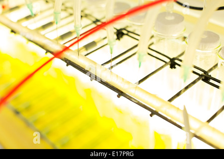 Close up of machinery in science laboratory Stock Photo