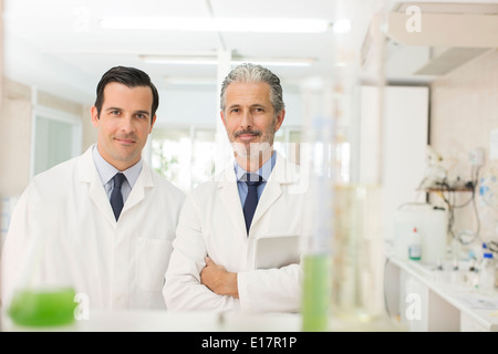 Portrait of confident scientists in laboratory Stock Photo