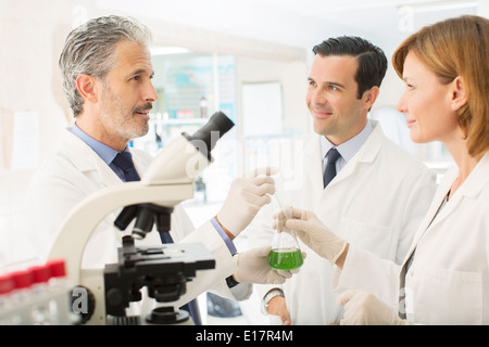 Scientists working in laboratory Stock Photo