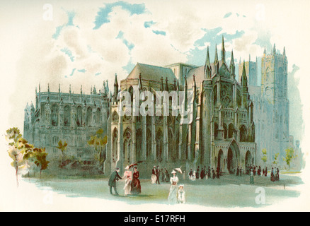 Westminster Abbey, formally titled the Collegiate Church of St Peter at Westminster, City of Westminster, London, England. Stock Photo