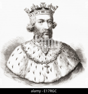 Edward II, 1284 –1327, aka Edward of Caernarfon. King of England. Stock Photo