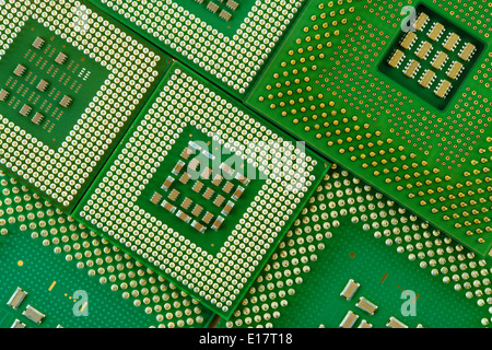 Tiled Microprocessors Stock Photo