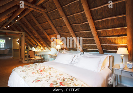 Luxury attic bedroom Stock Photo