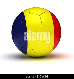 Romanian Football (isolated with clipping path) Stock Photo