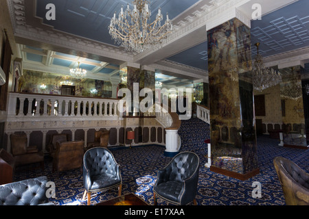 Inside the Old Ramsar Grand Hotel, Iran Stock Photo