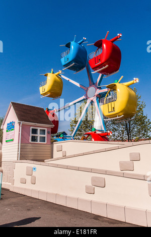 Miss Rabbit's Helicopter Flight ride, Peppa Pig World, Paultons Park, Romsey Southampton, England, United Kingdom. Stock Photo