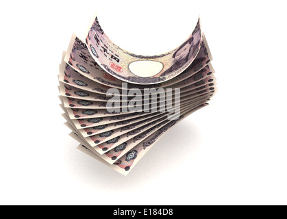 Japanese Yen (isolated with clipping path) Stock Photo