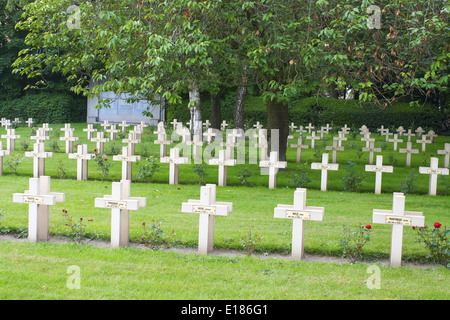 French cemetery of world war one in belgium Stock Photo