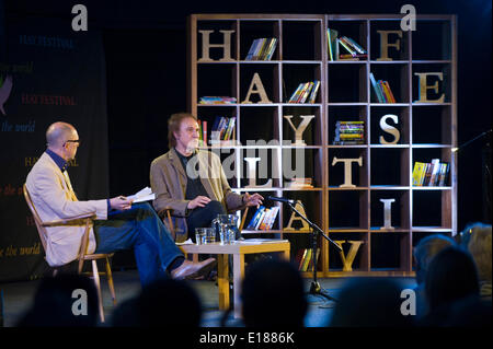 Hay on Wye Wales UK Monday 26 May 2014 Rock legend Ray Davies talking about his life & times in music on day 5 of Hay Festival 2014 Hay on Wye Powys Wales UK Credit:  Jeff Morgan/Alamy Live News Stock Photo