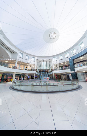 Interior of Deira City Center in Dubai. It is an 3 floor shopping mall, opened August 27, 1995. Stock Photo