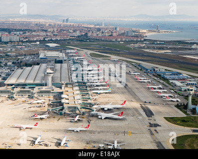 Ataturk International airport in Istanbul Tukey Stock Photo