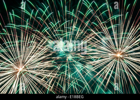 Fireworks, Albuquerque International Balloon Fiesta, Albuquerque, New Mexico USA Stock Photo