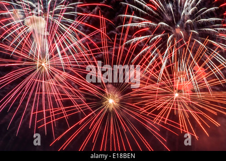 Fireworks, Albuquerque International Balloon Fiesta, Albuquerque, New Mexico USA Stock Photo