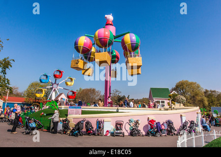 Peppa Pigs balloon ride at Peppa Pig world, Paultons Park,Romsey, Southampton, England, United Kingdom. Stock Photo