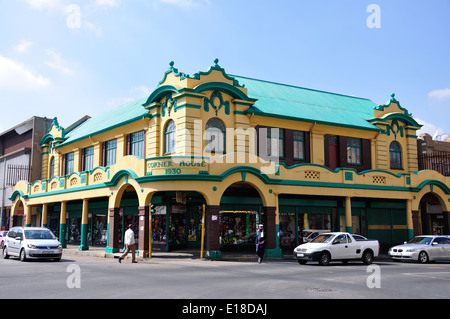 Corner House art deco building, 3rd Street, Springs, East Rand, Gauteng Province, Republic of South Africa Stock Photo