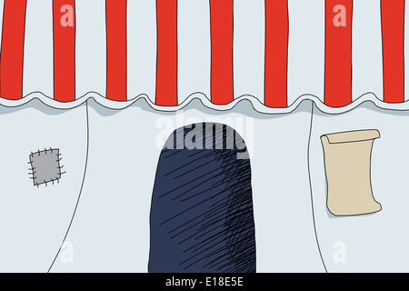 Circus blank space stage tent design element as a group of big top ...