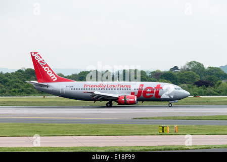 Jet2.Com Boeing 737-300 Series Airliner G-CELK Landing at Manchester International Airport England United Kingdom UK Stock Photo